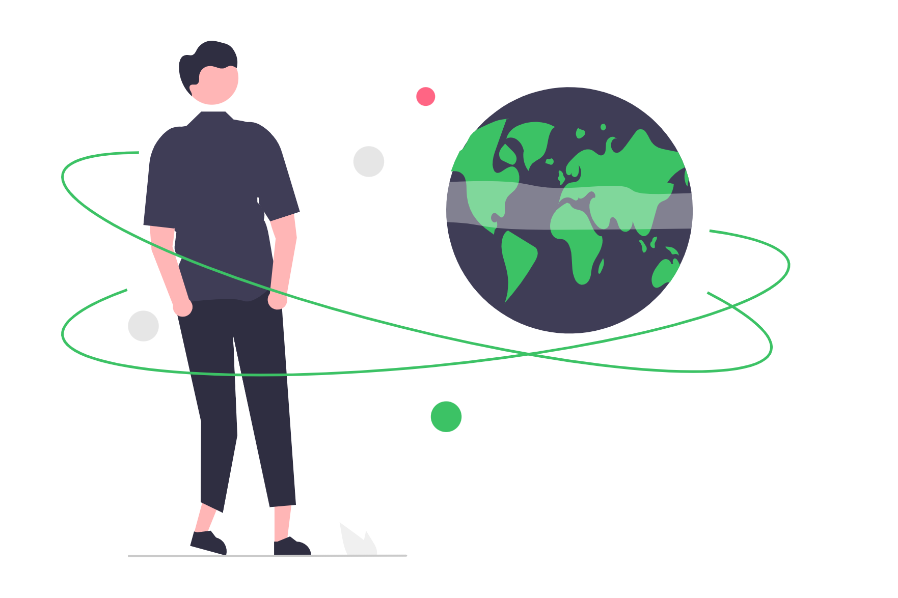 Global phone numbers illustration